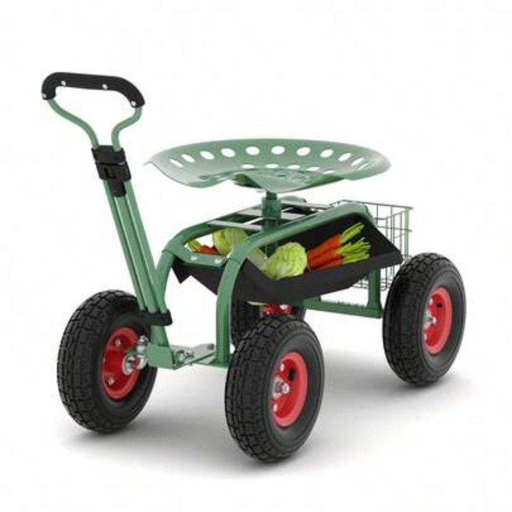 Zware transportkar met zitting - Gardening Tools For Seniors recensie en prijs
