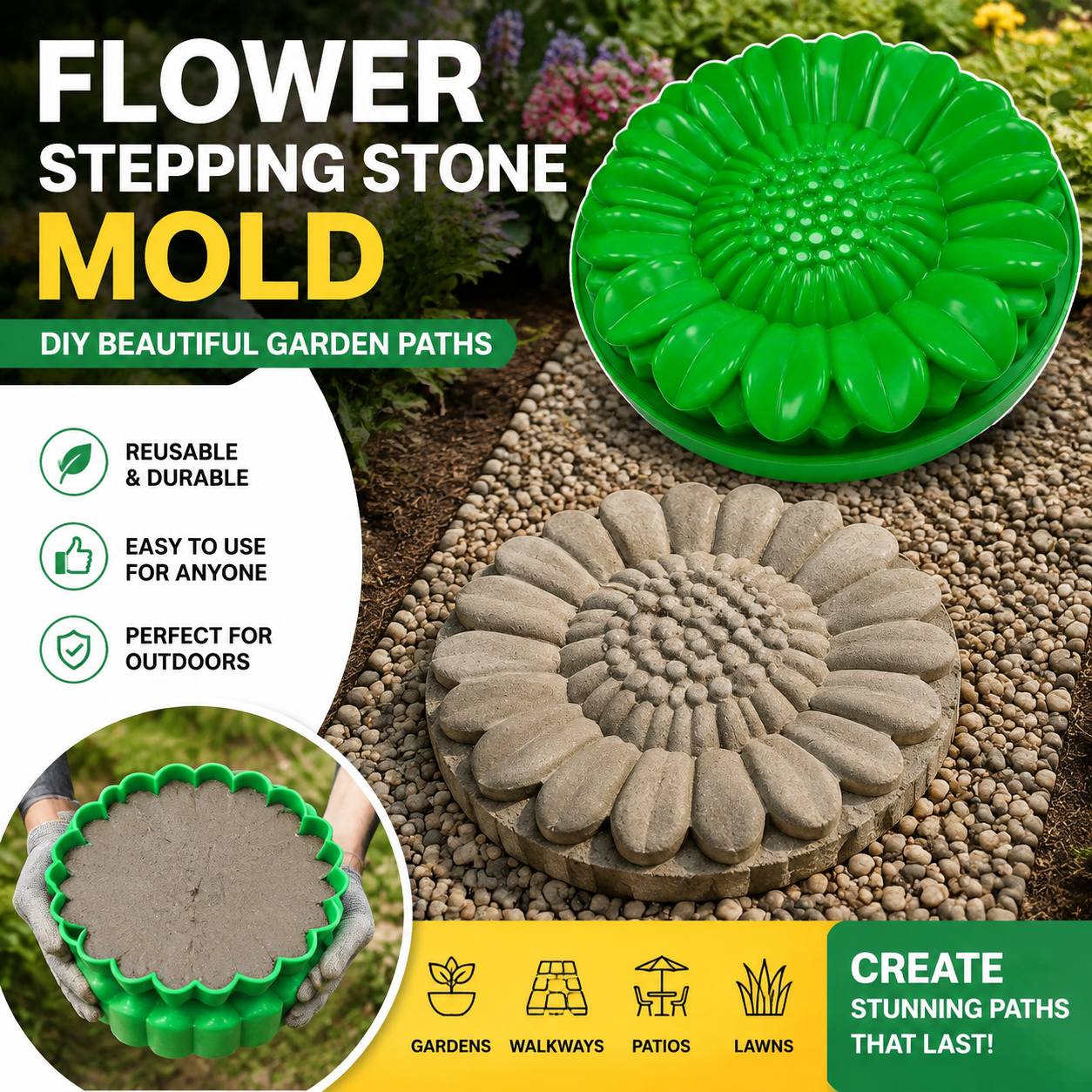 Zonnebloem Terras Steenmal Set - Gardening Tools Bundle recensie en prijs