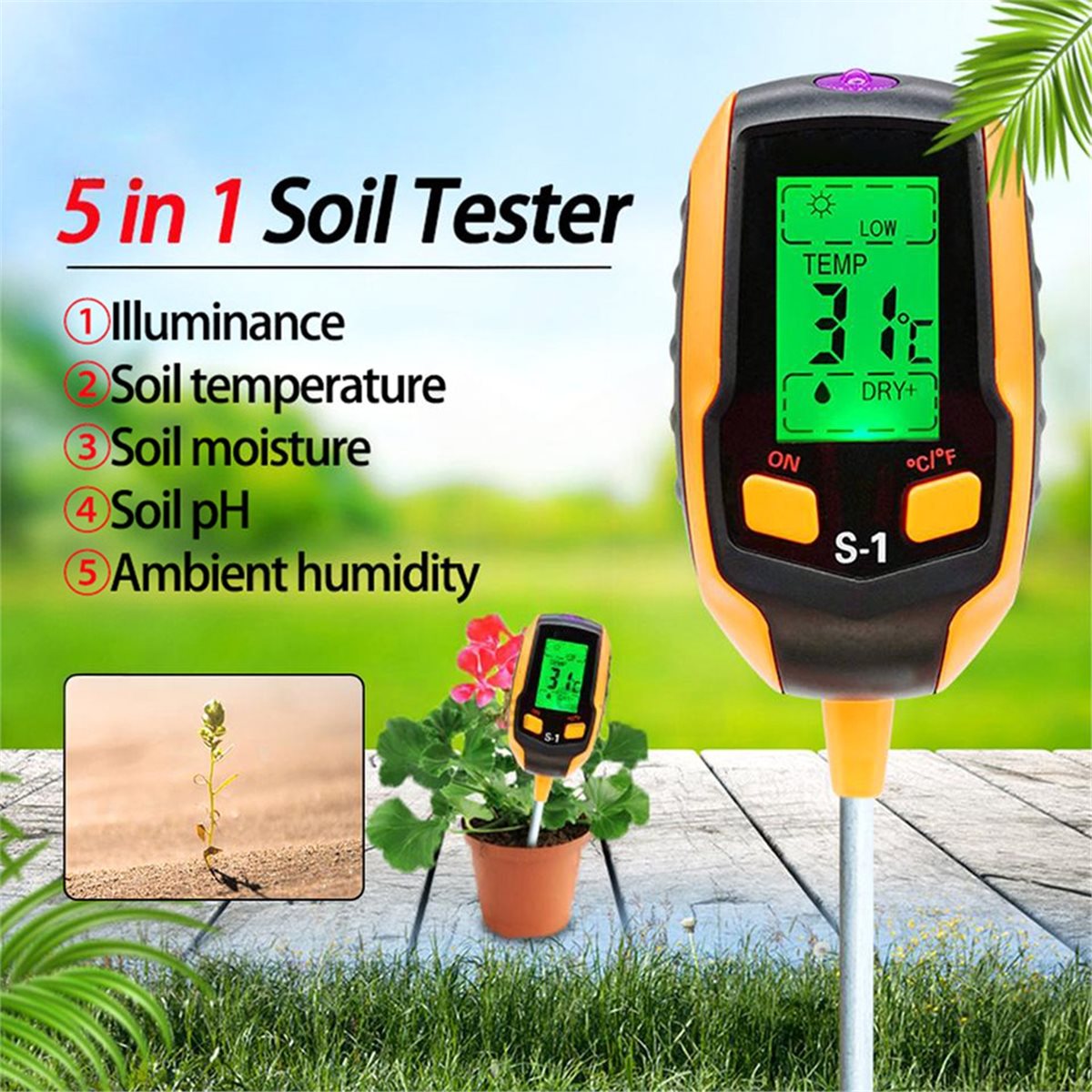 (PQWN) Bodemvochtsensor Meter  - Gardening Tools B&Q recensie en prijs