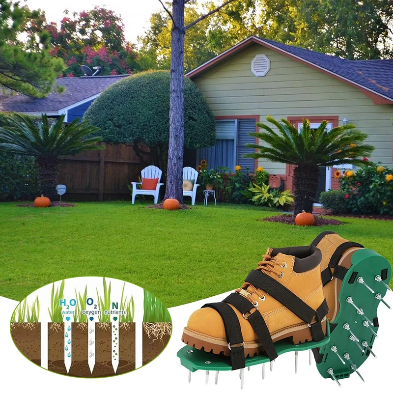 1 paar Gras Spiked Tuinieren W - Gardening Tools Revit recensie en prijs