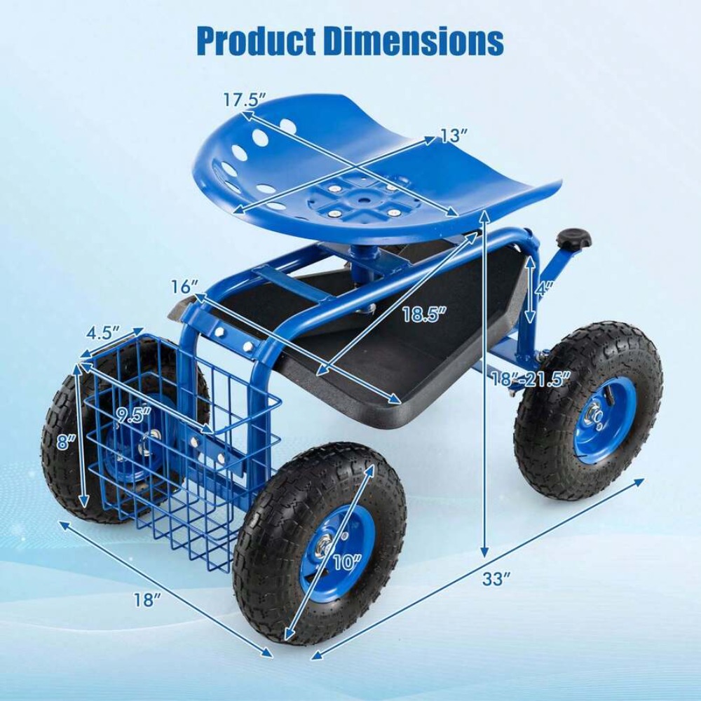 Tuinwagen met rollende werksto - Gardening Tools For Seniors recensie en prijs